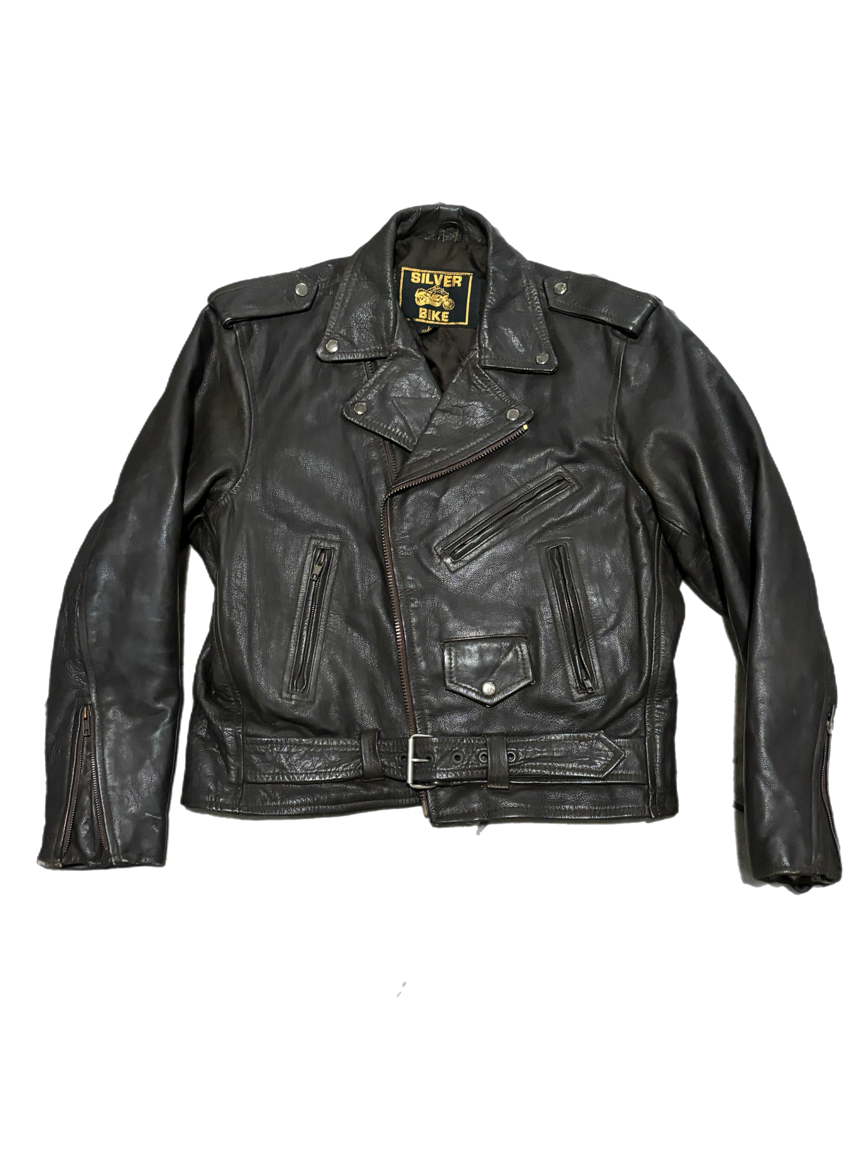 Silver Bike Leather Motorcycle Jacket